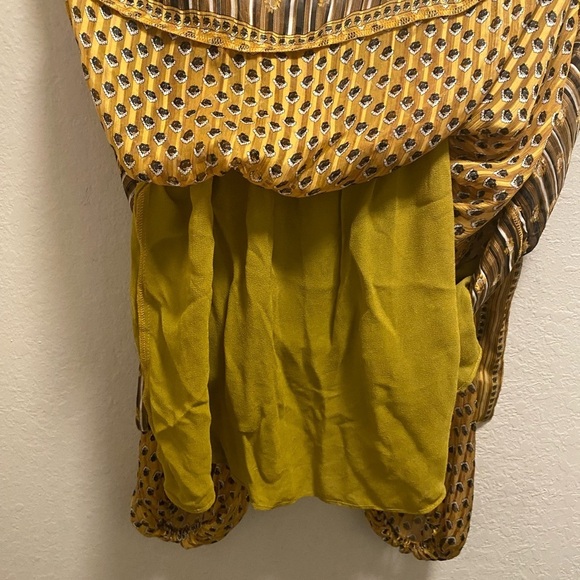 Ulla Johnson Gold Clement Silk Blouse Size 4 - Picture 8 of 12